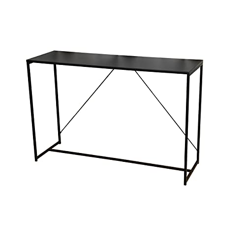 Gebor - Mobile da ingresso, elemento da parete, design essenziale, design semplice, metallo nero, 120 x 39 x 79 cm.