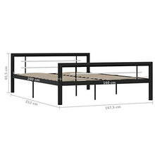SKM Giroletto Nero e Bianco in Metallo 160x200 cm
