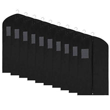 Mobo 'Black Garment Bags – 10pc 24" X 44 Hanging traspirabile Suit Cover Bags with Clear Window for Luggage, Dresses, Linens, Gown Storage or Travel by Shop