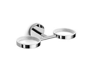 Lineabeta 55002.29 Supporto Doppio per Accessori Serie Duemila, Cromo, 14 x 2 x 8