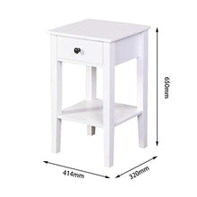 LIZHAIMING Tavolino da Soggiorno, Comodino Multifunzionale Comodino Comodino portaoggetti con cassetti armadietto, Adatto per Soggiorno e Camera da Letto, Bianco