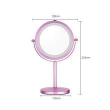 Specchio cosmetico a LED Specchio a LED 2 specchi HD Ingrandimento 3X Rotazione a 360 ° alimentata a Batteria Luce di riempimento Morbida Uniforme a LED, Base Antiscivolo