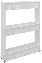 EYEPOWER Scaffale Stretto 12,5cm Portaoggetti Cucina Bagno 3 Livelli Ripiani Bianco