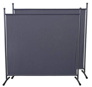 QUICK STAR 2 Pezzi Paravento da Giardino 180 x 178 cm Divisorio in Tessuto Balcone Protezione della Privacy Grigio
