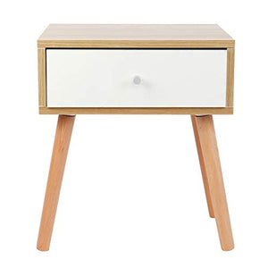YCSD Semplice Comodino da Camera da Letto Moderno con Un Cassetto Organizzatore di Storage Comodino per Cassetti
