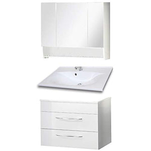 Fackelmann Set di mobili da Bagno sceno Mobiletto da Bagno/lavabo/Specchio
