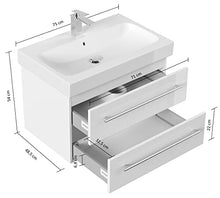 Mobile bagno con lavabo Geberit Icon 75 cm nero satinato