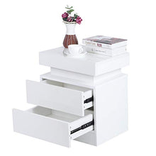 Comodino, Comodino Luminoso A LED Cabinet di Accumulo di Grandi Dimensioni con 2 Cassetti