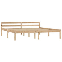 Lasamot Giroletto in Legno massello di Pino Color Legno Chiaro, giroletto per Camera da Letto, giroletto Pratico per Famiglie in Stile Moderno 206 x 186 x 60 cm  con 2 cassetti