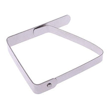 Fogun - Set di 4 fermatovaglia in acciaio INOX, 8,2 x 7 cm