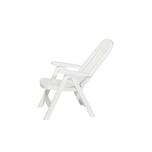 Sieger 828 / W KT Contessa Poltrona Multiposizione Regolabile Dossier Sintesi di Resina Bianca 66 x 65 x 108 cm