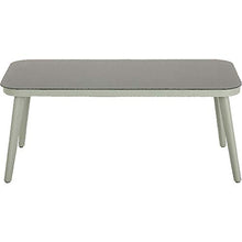 Meubletmoi 7686 - Tavolino da giardino in alluminio e piano in ceramica, colore: Verde chiaro