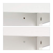 Relaxdays Mobiletto da Bagno, Armadietto a Colonna, 144 x 30 x 30 cm, 2 Cassetti, 3 Scaffali, da Terra, Rustico, Bianco