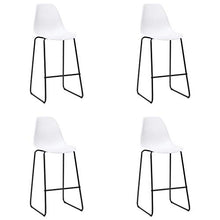 Tidyard Set 5 pz da Bar, Set Tavolino Bar, Set di Mobili per Cucina, Set di Mobili da Balcone, Set Bar per la Casa, Set Tavolo e 4 Sedie da Bar Alti, in plastica Bianco