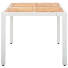 Tidyard Set da Pranzo da Giardino Mobili da Giardino, Set di mobili, Set di mobili da Giardino, Tavolo Sedie da Giardino, Tavolo sedie Esterno, Set di mobili da Giardino 7 pz in Polyrattan Bianco