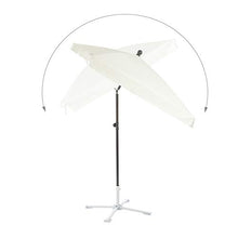 Relaxdays 10023227_49 Ombrellone Spiaggia, Mare, Giardino, Balcone, Rettangolare, 200 x 120 cm, Inclinabile, Bianco