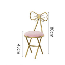 CSQ Sedia da Bar Pieghevole, Sgabello da Toeletta con Schienale Ad Arco Casa Ragazze Camera da Letto Spogliatoio Sedia da Trucco Sedia da Pranzo da Ristorante(Color:PU Bianco,Size:45CM)