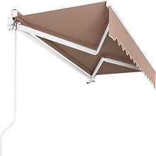 MVPower Tenda da Sole Avvolgibile, Tenda da Sole a Bracci Estensibili, Tenda da Sole a Caduta con Bracci, Resistente ai Raggi UV e Impermeabile, per Cortile, Ristorante, 250 x 200cm, Beige