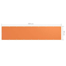 vidaXL Paravento Balcone Arancione 90x400 cm Tessuto Oxford