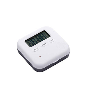 MIKLL Portapillole Tascabile Settimanale con Elettronico Digitale Orario e Sveglia Allarme Portatile Contenitore con 4 Scomparti per Pillole Scatola della Pillola di Viaggio per Pillole
