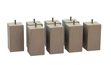 MEGALUXFRANCE - Set di 8 piedi per letto, mobili, quadrati in legno di faggio massiccio, 80 x 80 x 150 mm