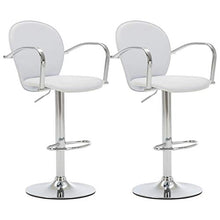 Tidyard Set di 2 Sgabello da Bar,Sgabello da Cucina, Altezza Regolabile, Girevole a 360 °, con Schienale, Poggiapiedi e Braccioli, Struttura in Acciaio Cromato, Disponibile in Tanti Colori Diversi