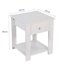 Comodino Comodino Semplice in Legno Durevole Contenitore per con Cassetto Bianco Adatto per Camera da Letto Comodino Bagno Corridoio Soggiorno