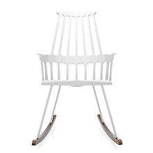 Kartell Comback, Sedia a Dondolo in Frassino Tinto Rovere, Bianco