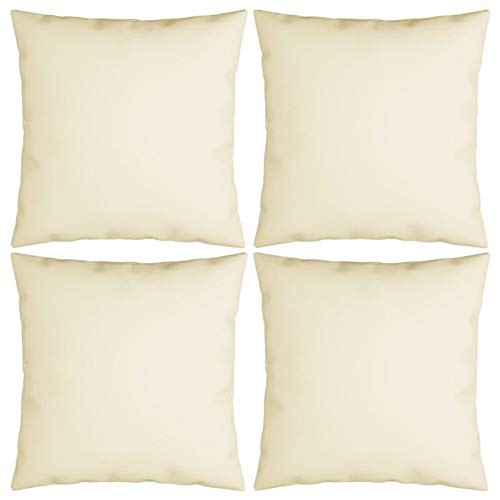 Tidyard 4 pz Cuscini Decorativi per Mobili da Giardino in Tessuto 40x40 cm/50x50 cm/60x60 cm,Cuscini per Divano da Giardino
