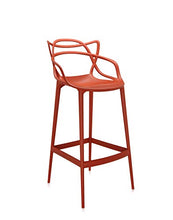 Kartell Masters Stool Sgabello, Tecnopolimero termoplastico Riciclato con Carica Minerale e Trattamento Soft-Touch, Arancione(Ruggine), H. 75