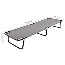 Festnight Lettino Prendisole Pieghevole in Acciaio 190 x 58 x 28 cm Lettino Prendisole Pieghevole Brandina da Spiaggia Mare Max Portata 120 kg per Mare Spiaggia Campeggio Piscina