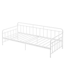 Daybed - Telaio letto in metallo con rete a doghe in metallo, per letto degli ospiti, 90 x 200 cm, colore: Bianco