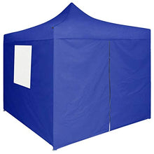 Tidyard Gazebo Pieghevole Professionale 4 Pareti, Gazebo da Esterno, Tenda da Festa 2x2m Acciaio Blu