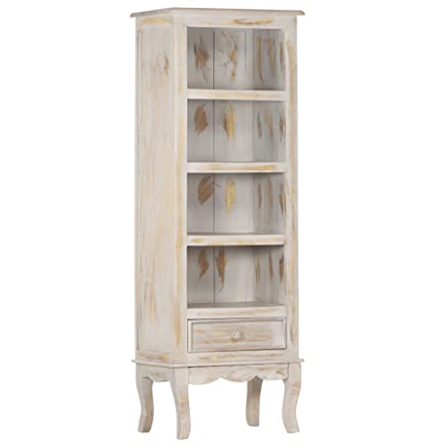 vidaXL Credenza Grigio 45x30x130 cm in Legno Massello di Mango