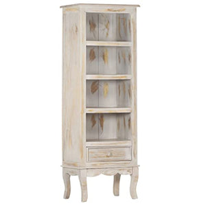 vidaXL Credenza Grigio 45x30x130 cm in Legno Massello di Mango