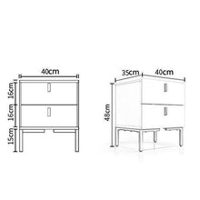 DJFIOSD Comodino in Bianco, Moderno Legno Storage Unit Comodino con 2 Cassetti, Solid Gambe in Legno Metallo E Oro Maniglia Comodino, per Soggiorno E Camera da Letto,Nero