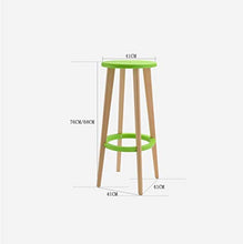LWW Sgabelli, Bar Sedie, Pp materiale dell'ammortizzatore gambe in legno massello, Bar Caffetteria Casa Moda semplice Seggiolone,Rosso,68 cm