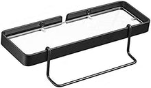 HYJMJJ Great Coat Ganci, Bagno Scaffale, Nero 1 Strato di Alluminio a Parete mensola di Vetro Specchio del Bagno Anteriore mensola portasciugamani Cucina Scaffale Bagno in Vetro Tieni la Grande Vita.