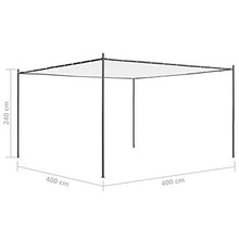 Tidyard Gazebo con Tetto Piano 4x4x2,4 m Bianco 180 g/m²,Riunioni di Famiglia, Barbecue, Picnic Pomeridiani, Campeggi,Gazebo da Giardino