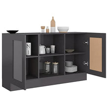 vidaXL Credenza Grigio Lucido 120x30,5x70 cm in Truciolato