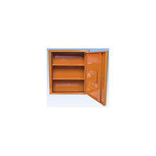 SÖHNGEN - Armadietto di pronto soccorso, a norma DIN 13169, a 1 anta, arancione segnaletico, 560 x 490 x 200 mm, senza contenuto, farmacia, farmacia, armadietto per medicinali
