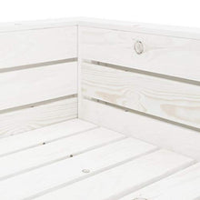 SKM Set Salotto da Giardino su Pallet 2 pz in Legno Bianco