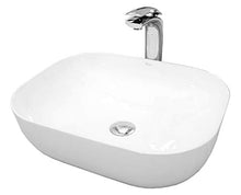 VBChome Lavandino 50 x 40 cm in ceramica ovale lavabo lavabo lavabo lavabo lavabo lavabo lavabo lavabo lavabo lavabo lavabo da appoggio vascetta