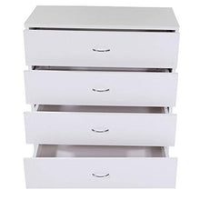 SUNTAOWAN Legno Semplice Comodo da 4 cassetti da 4 cassetti Dresser Bianco Deposito Armadio Soggiorno Camera da Letto Mobili
