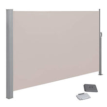 SONGMICS Tenda Laterale 200 x 300 cm (A x L), Tenda Avvolgibile per Balcone e Terrazzo, Protezione Privacy, Frangivista, Parasole, Separatore, Tortora GSA200K02