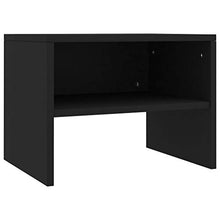 Lasamot Comodino in truciolare, Comodino Camera da Letto Stile Moderno 40 x 30 x 30 cm (Larghezza x profondità x Altezza) Nero Set 2 Pezzi