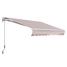 Outsunny Tenda a Braccio da Sole Avvolgibile Manuale in Poliestere Impermeabile Beige 300 x 200cm