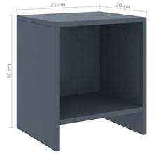 vidaXL Comodino Grigio Chiaro 35x30x40 cm in Legno Massello di Pino