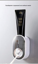 Tisi Dispenser Dentifricio Automatico Squeezer Dispenser per Bambini e Adulti Famiglia Doccia, è Montaggio a Parete Accessori Bagno con Super Sticky Ventosa (Nero)