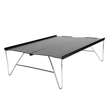 TAKE FANS, tavolo da barbecue da esterno ultra-leggero portatile pieghevole in lega di alluminio tavolo per picnic, nero classico